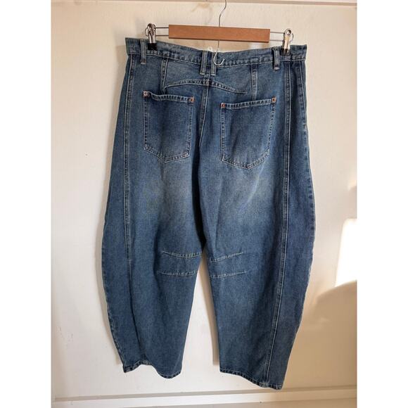 Sage & Fig Women's Barrel Jeans Wide Leg Size Large (10) - Picture 3 of 8